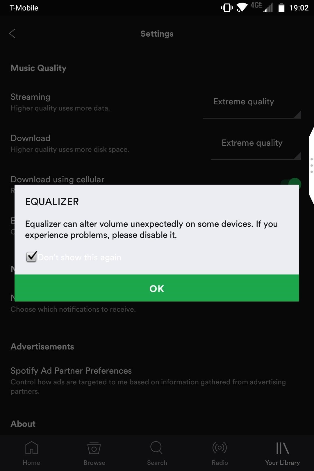 Spotify App Equaliser